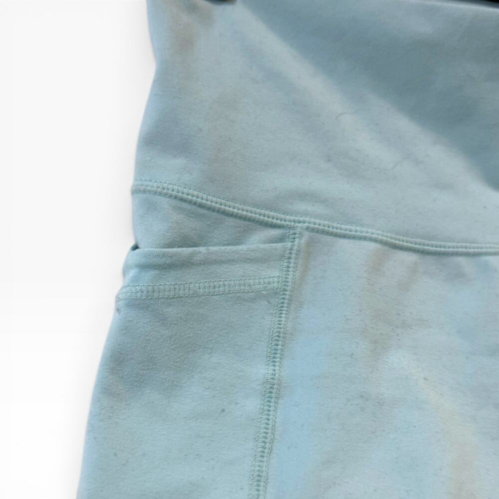 POPFLEX Blogilates High Waist Supershort Light Blue Size 4 GUC - Picture 3 of 5